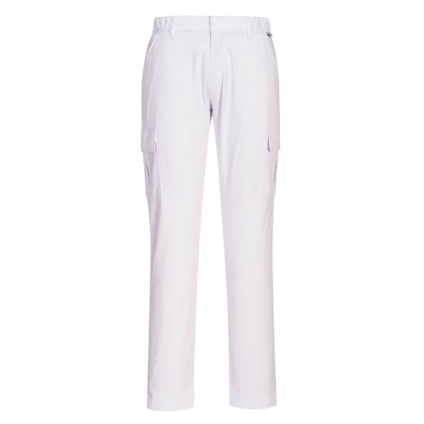S231 - Stretch Slim Fit Combat Trousers White
