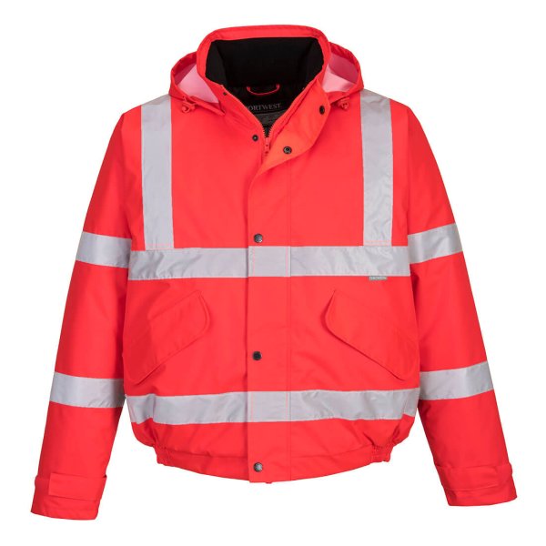 S463 - Hi-Vis Winter Bomber Jacket Red