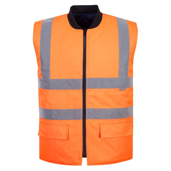 S469 - Hi-Vis Reversible Bodywarmer Orange