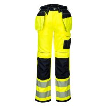 T501 - PW3 Hi-Vis Holster Pocket Work Trousers Yellow/Black