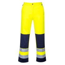 TX71 - Seville Hi-Vis Contrast Work Trousers Yellow/Navy