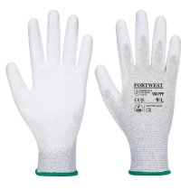 VA199 - Vending Antistatic PU Palm Glove Grey 10 pack