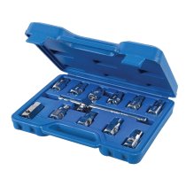 Silverline Universal Drain Plug Key Set 12pce3/8" / 8 - 17mm