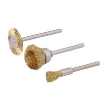 Silverline Rotary Tool Brass Wire Brush Set 3pce 5, 15, 20mm Dia Silverline Rotary Tool Brass Wire Brush Set 3pce 5, 15, 20mm Dia