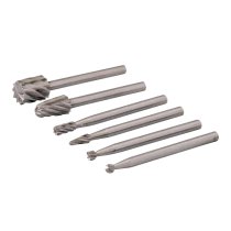 Silverline Rotary Tool HSS Burr Set 6pce 2, 3, 5, 7mm Dia Silverline Rotary Tool HSS Burr Set 6pce 2, 3, 5, 7mm Dia